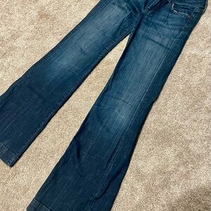 7 For All Mankind Blue Flare & Wide Leg Jeans